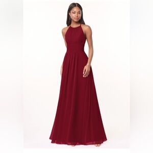 Azazie Bonnie Bridesmaid dress in Burgundy size A4